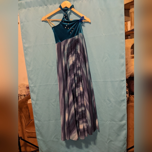 Flowy blue dress - Picture 1 of 10